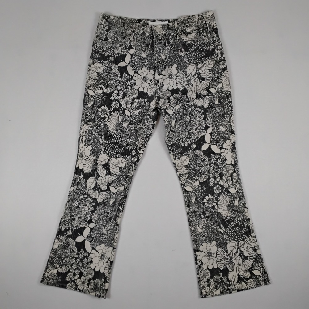 MOTHER "The Hustler Ankle" Floral Fairy Print Jeans — "The Devil May Care" 32 In